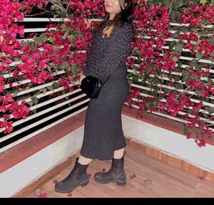 Woolen Skirt And Sweater Coord