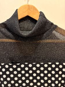 Beautiful Turtleneck Mesh Top