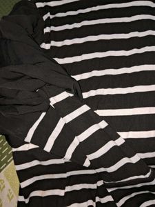 Striped Puff Sleeve Top