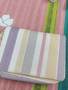 Striped Clutch