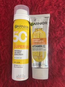 Serum Cleanser & Air Mist Sunscreen SPF 50