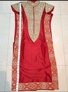 Mirror Silk Kurta Set Embroidery Work