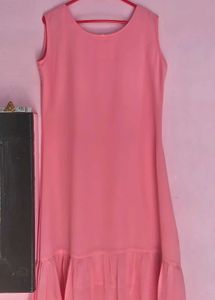 Light Pink Frock With An Overcoat
