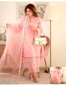 Elegant Pink Embroidered Kurta Set
