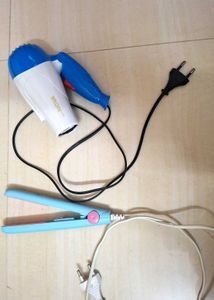 Mini Hair Straightener And Dryer