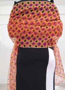 Colorful Geometric Print Dupatta
