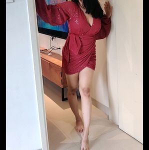 Red Party Sequence Dress