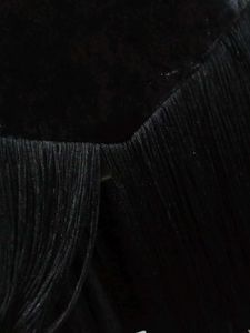 Black And Gray Velvet Dress