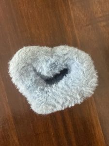 Blue Fuzzy Scrunchie