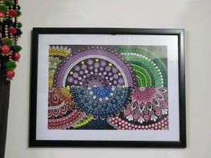 Framed Dot Mandala Art