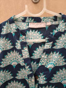 Blue Cotton Kurta