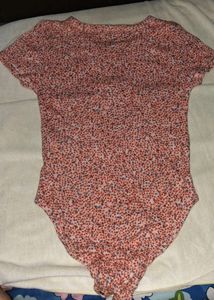 Zara Ripped Floral Printed  Top And Bodysuit