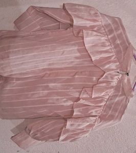 Elegant Pink Ruffle Top