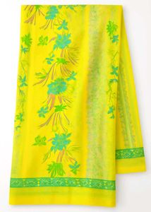 Vintage Yellow Floral Scarf