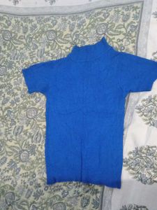 Blue Knit Top