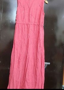 Pink Cut Sleeves Dress For 34 Bust
