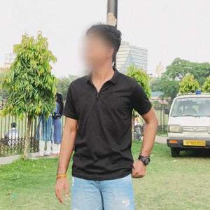 Black Ribbed Polo Shirt