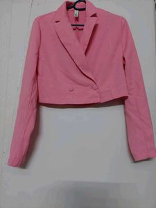 Baby Pink Crop Blazer
