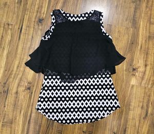 Black &amp; White Layered Tank Top