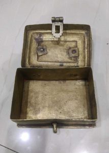 Old Brass Box One Side Little Bend