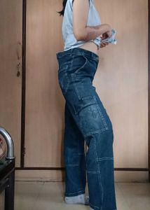 Vintage denim cargo jeans