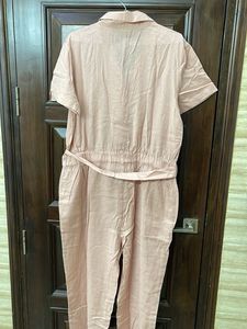 Blush Pink Belted Jumpsuit