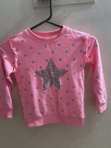Cute Pink Star Sweatshirt