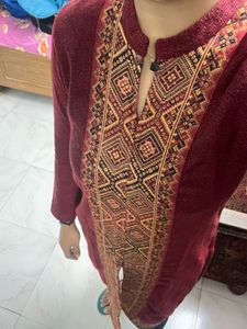 Winter Kurta And Woolen Leggings