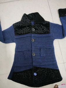 Cute Kids' Blue & Black Coat