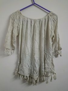 Off Shoulder White Top