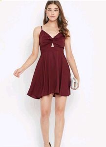 Maroon Skater Dress