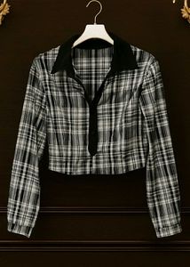 Crop Shirt With Fancy Collar