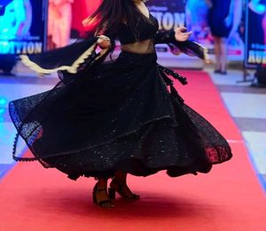 Black Lahnga Only One Time Use In Modeling Show