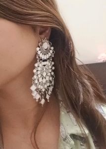 Very Beautiful White Heavy Earing