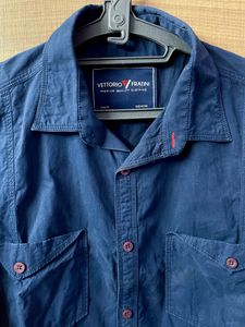 Navy Blue Casual Shirt Vettorio Fratini