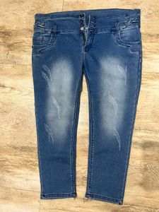 Distressed Skinny High Waist Denim