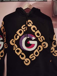 GCDS Black Logo Hoodie