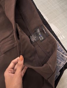 Brown Wide Leg Trousers