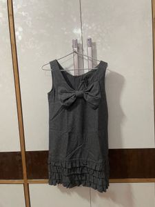 new Gray Bow Dress