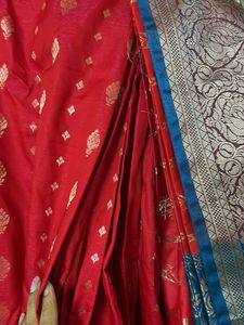 Red Ethnic ready to wear saree