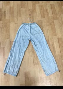 Baggy Side-Striped Denim Jeans.
