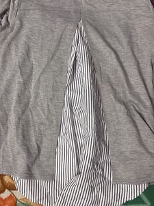 Gray Layered Look Top shirt