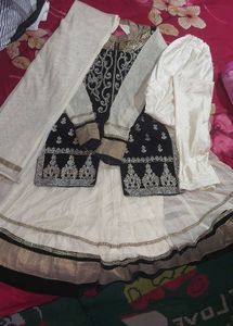 Anarkali Gown With Pant And Dupatta Like New