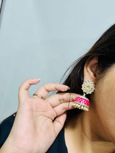 Beautiful Pink Jhumka Earrings💗