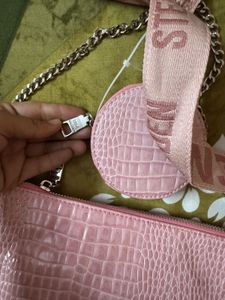 Steve Madden Pink Crossbody Bag With Pouch