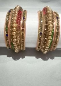 Colorful Beaded Bangle Set