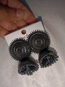 Black Jhumka Earrings