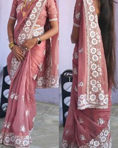Elegant Embroidered Saree