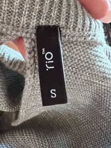 Gray Knit Pullover Sweater