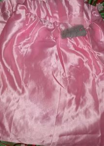 Pink Net Saree With Peticot